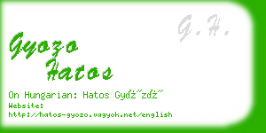 gyozo hatos business card